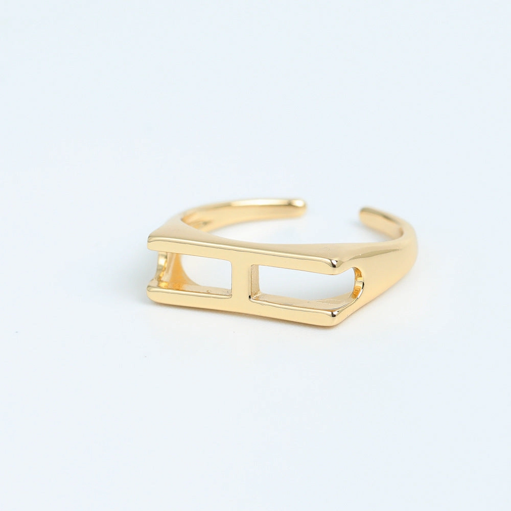 Wholesale Copper 26 Letter Open Ring