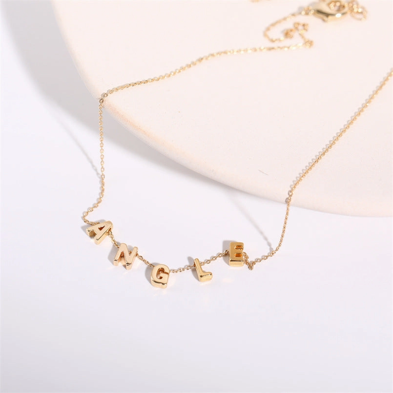Wholesale Copper Alphabet Necklace