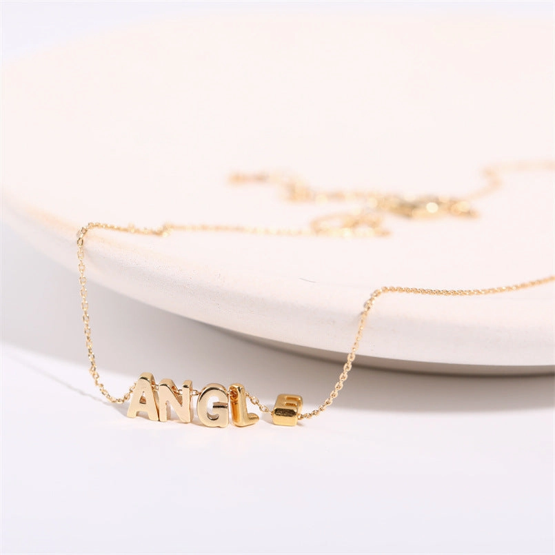 Wholesale Copper Alphabet Necklace