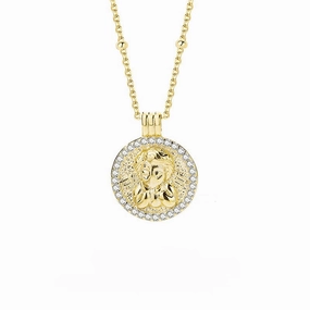 Wholesale Copper Angel Cupid Coin Necklace