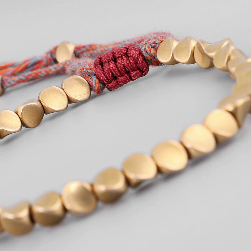 Wholesale Copper Bead Pull Tassel Bracelet