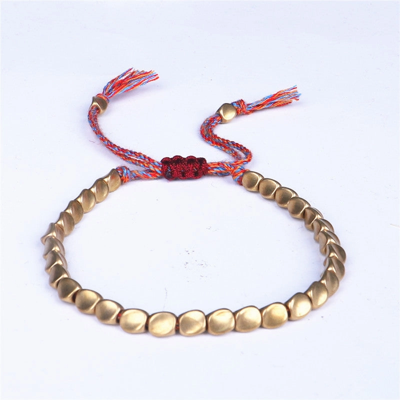 Wholesale Copper Bead Pull Tassel Bracelet
