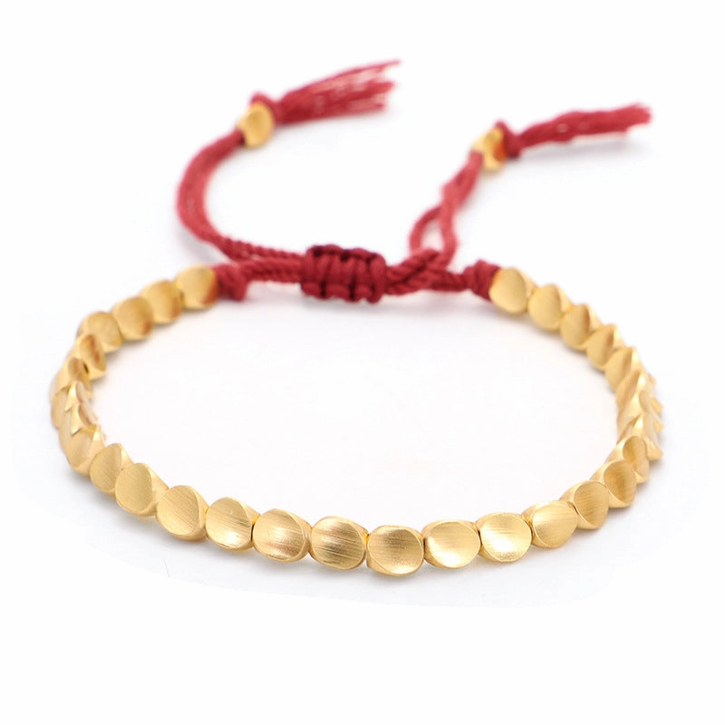 Wholesale Copper Bead Pull Tassel Bracelet