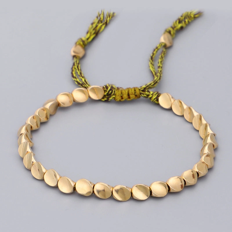 Wholesale Copper Bead Pull Tassel Bracelet