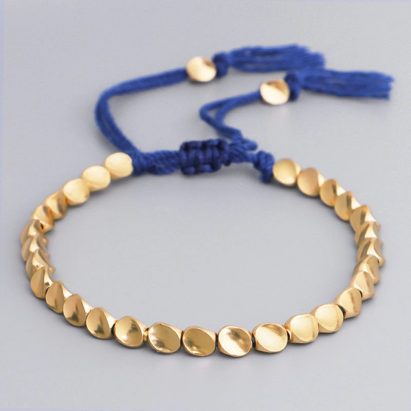 Wholesale Copper Bead Pull Tassel Bracelet