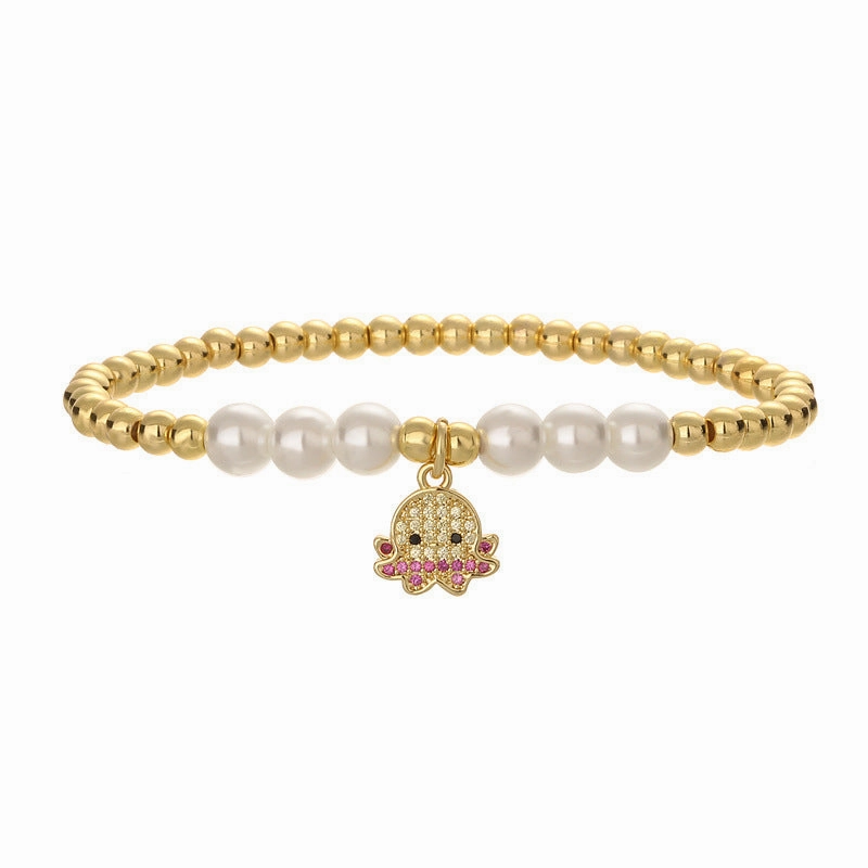 Wholesale Copper Beads Pearl Beads Love Bracelet
