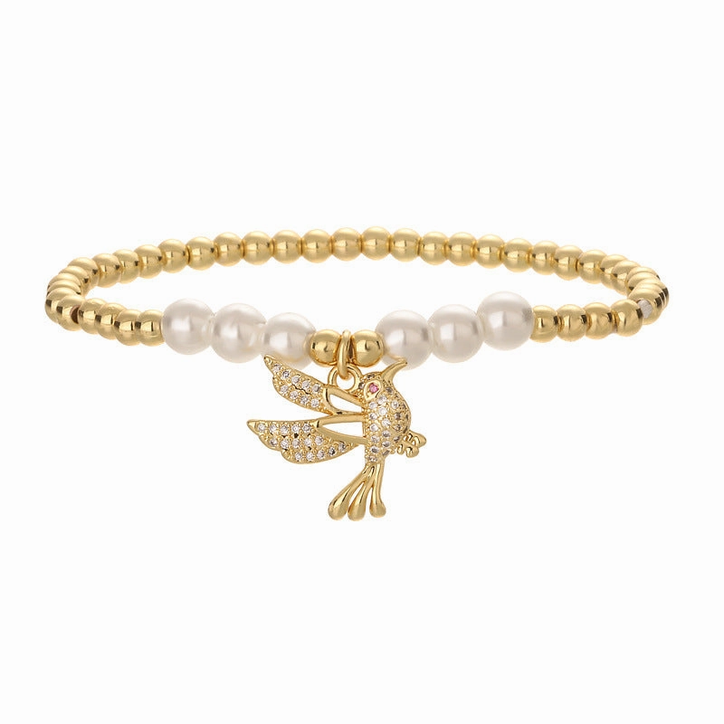 Wholesale Copper Beads Pearl Beads Love Bracelet