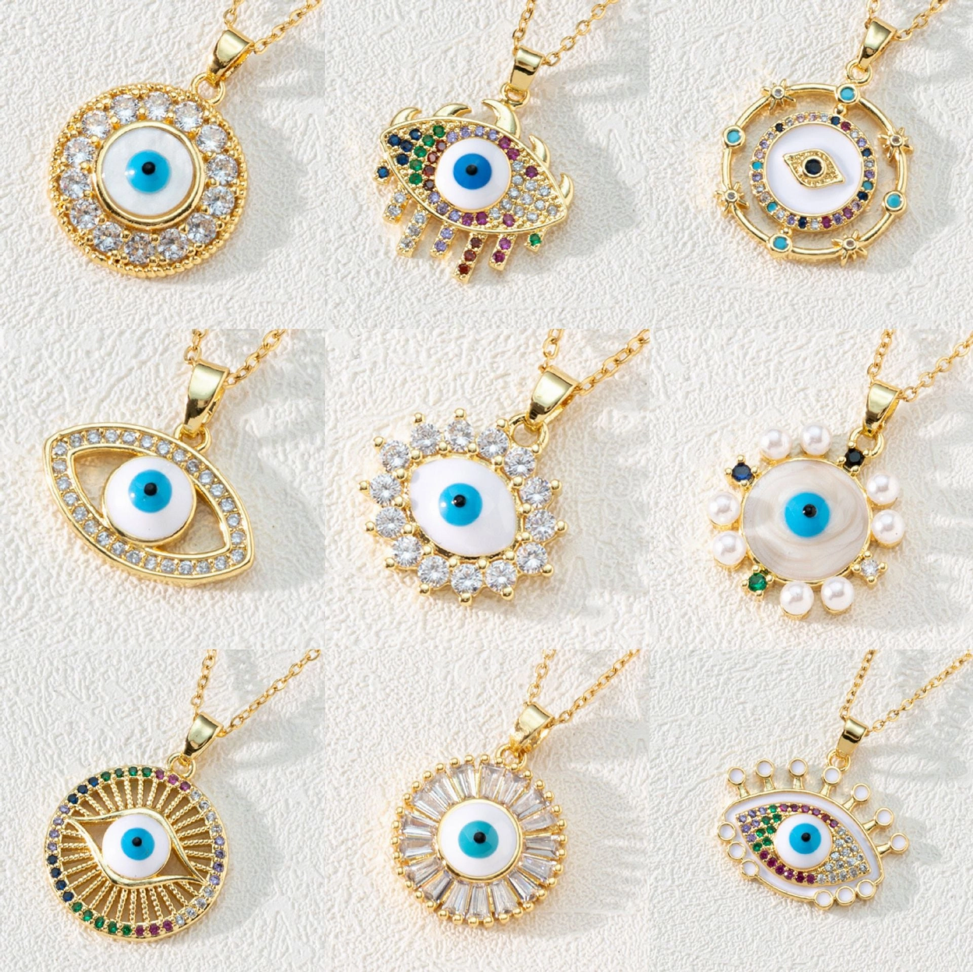 Wholesale Copper Bohemian Devil Eye Pendant Necklace