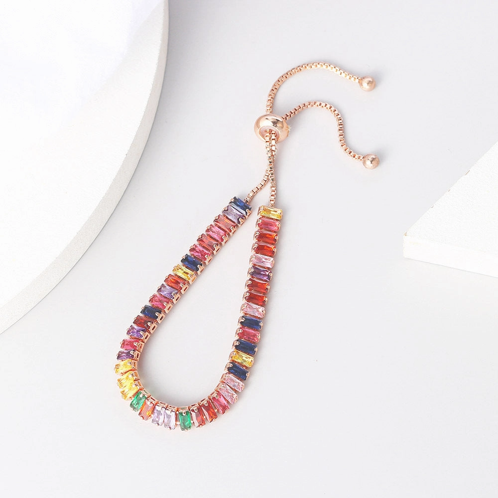 Wholesale Copper Colored Zircon Adjustable Bracelets