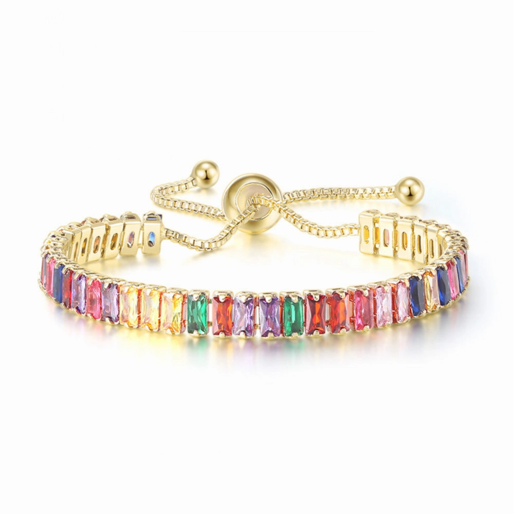 Wholesale Copper Colored Zircon Adjustable Bracelets