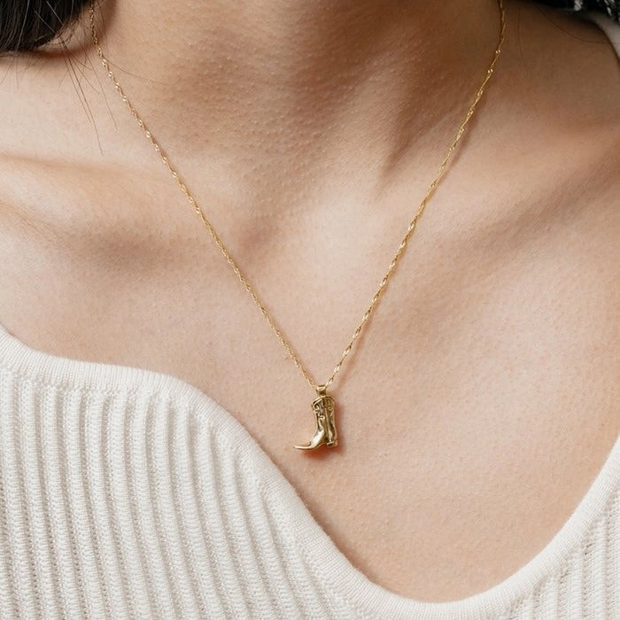 Wholesale Copper COWBOY BOOT Western Cowboy Boots Necklace