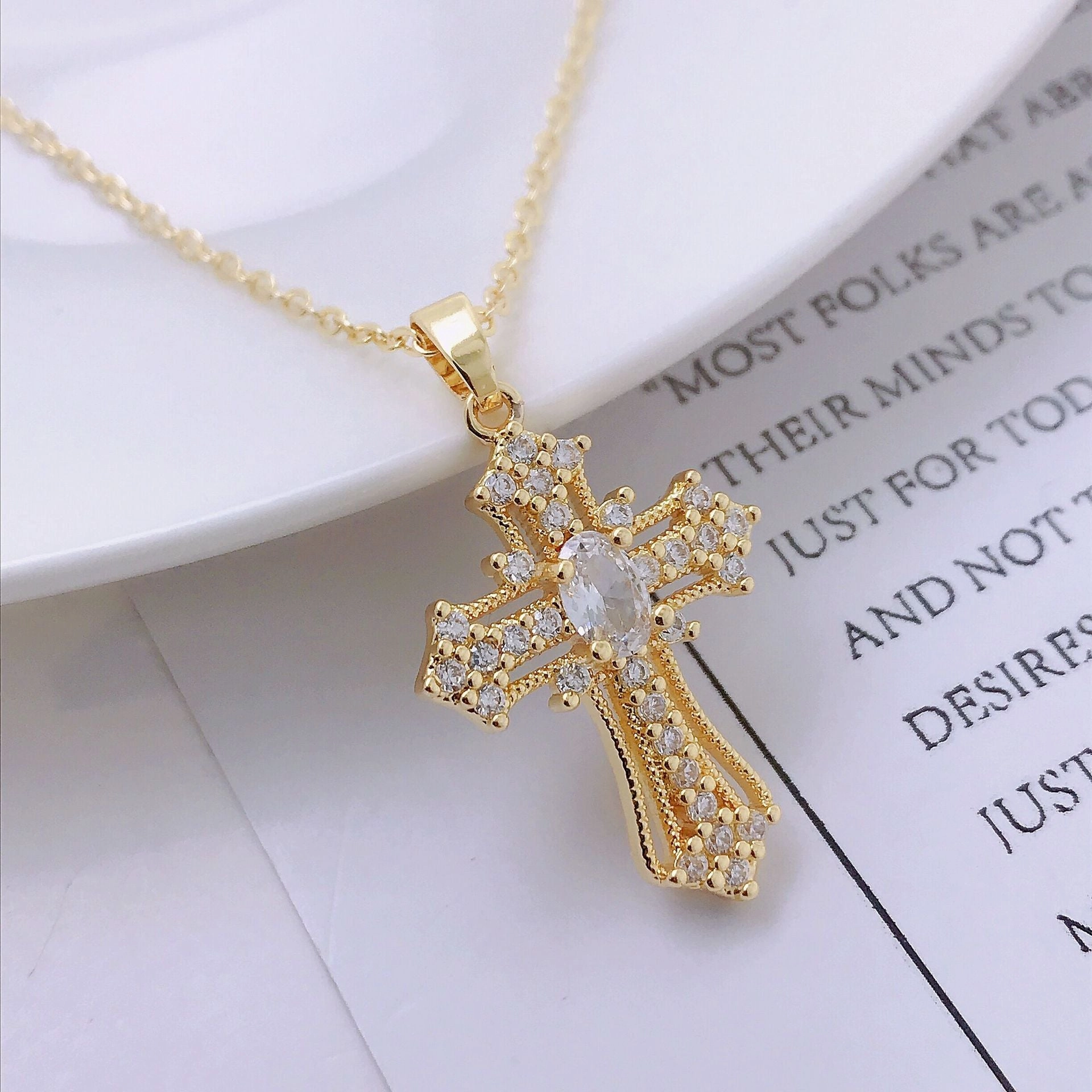 Wholesale Copper Cross Pendant Necklace