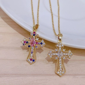 Wholesale Copper Cross Pendant Necklace