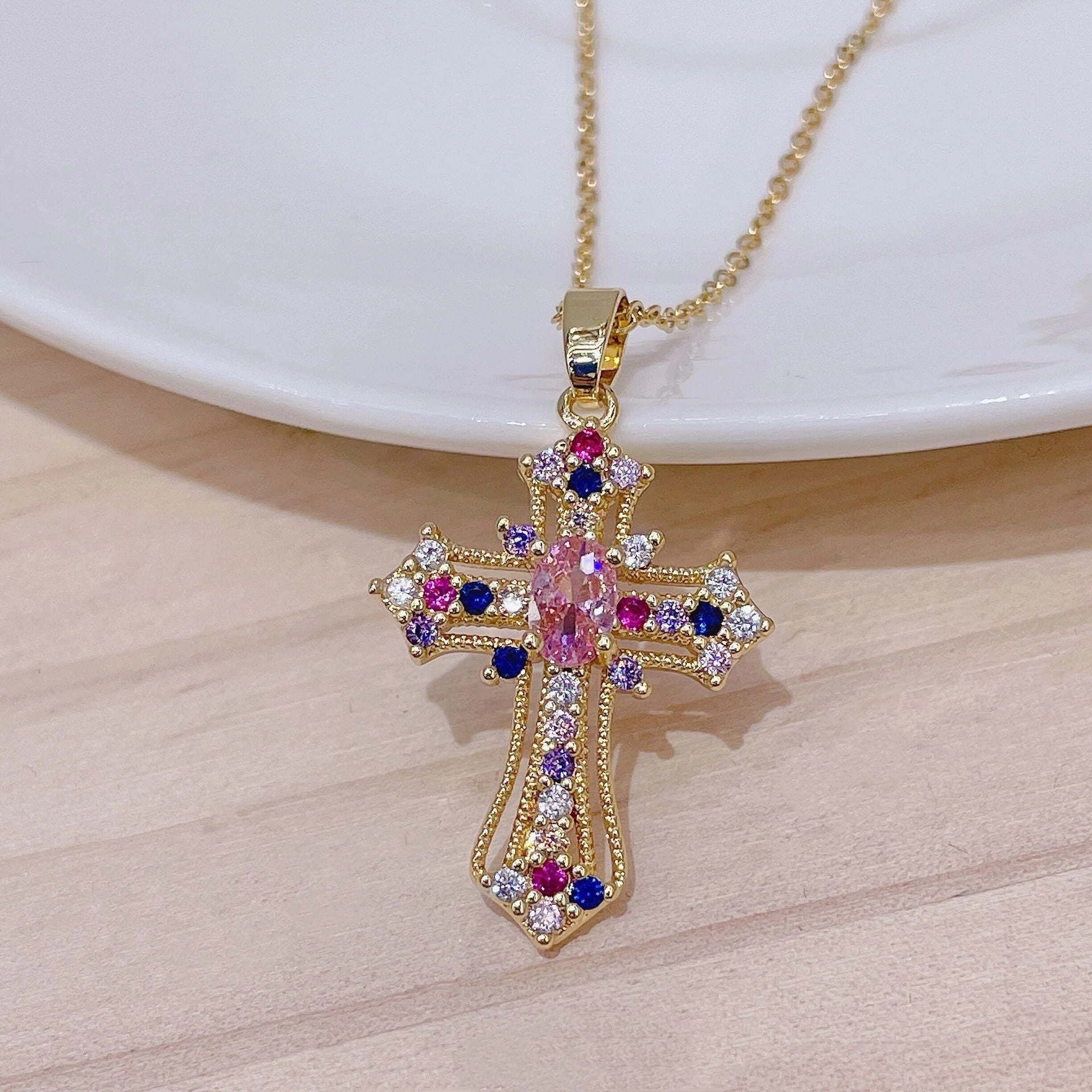 Wholesale Copper Cross Pendant Necklace