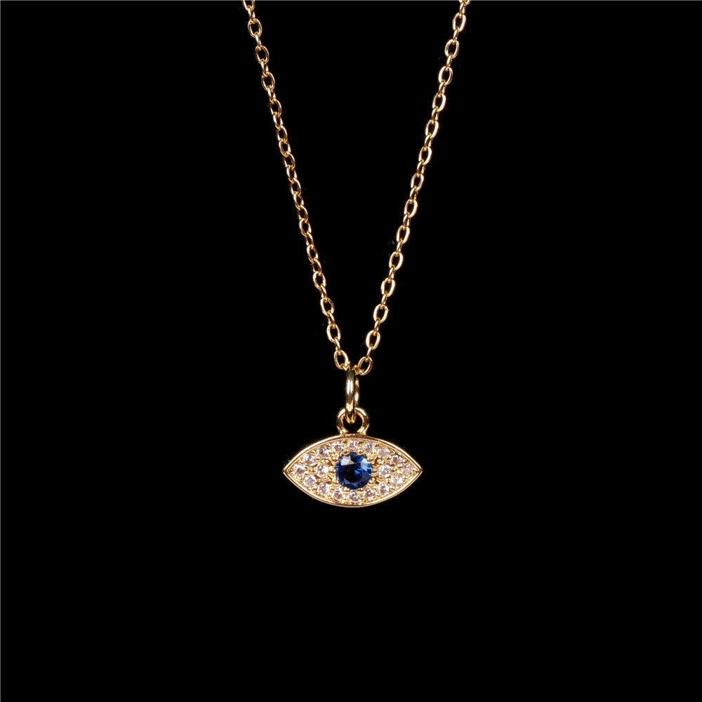 Wholesale Copper Devil Eye Diamond Necklace