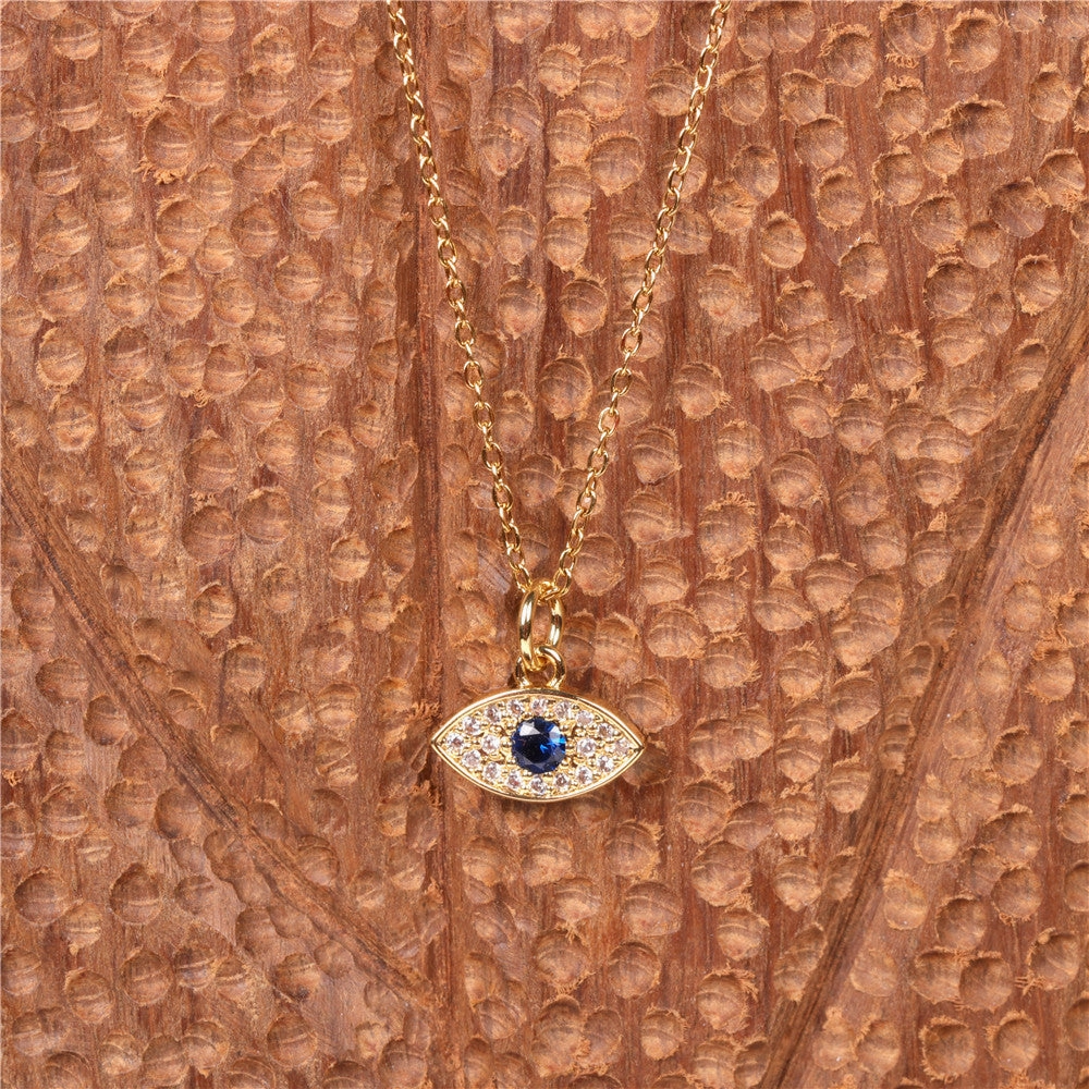 Wholesale Copper Devil Eye Diamond Necklace