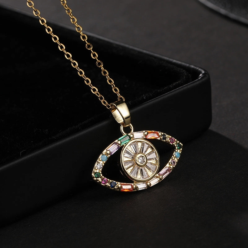 Wholesale Copper Devil Eye Pendant Necklace