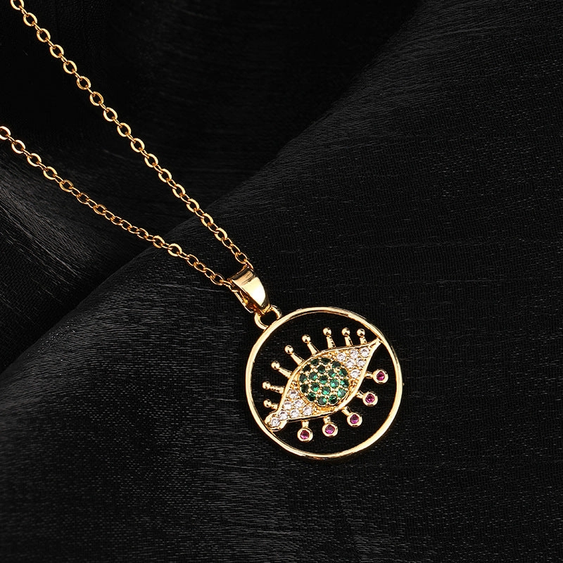 Wholesale Copper Devil Eye Pendant Necklace
