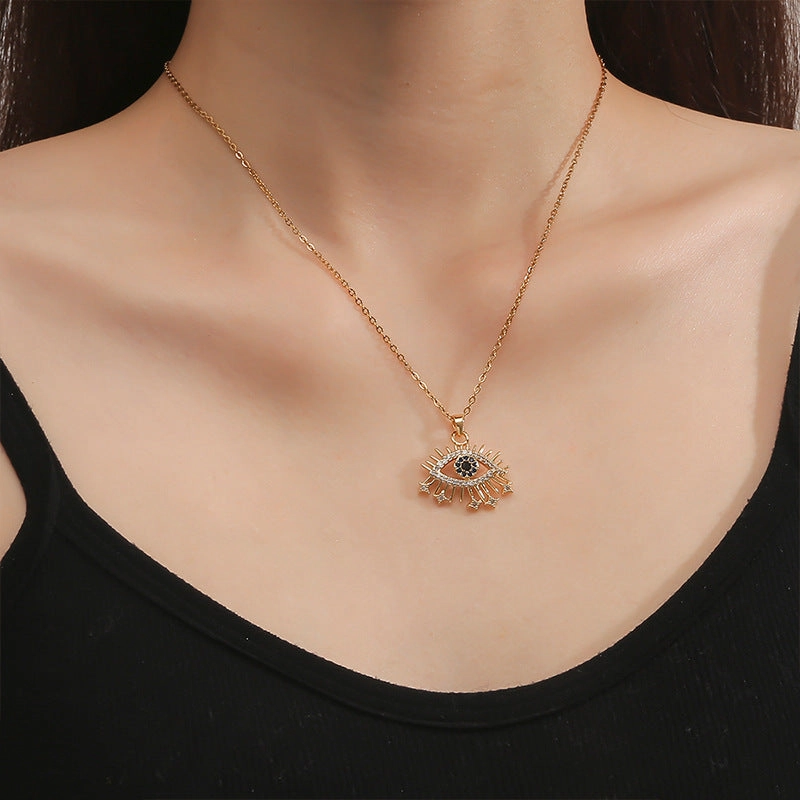 Wholesale Copper Devil Eye Pendant Necklace