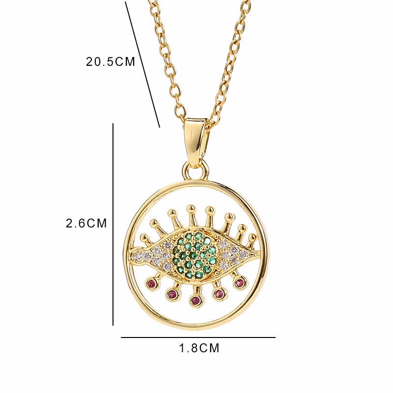 Wholesale Copper Devil Eye Pendant Necklace