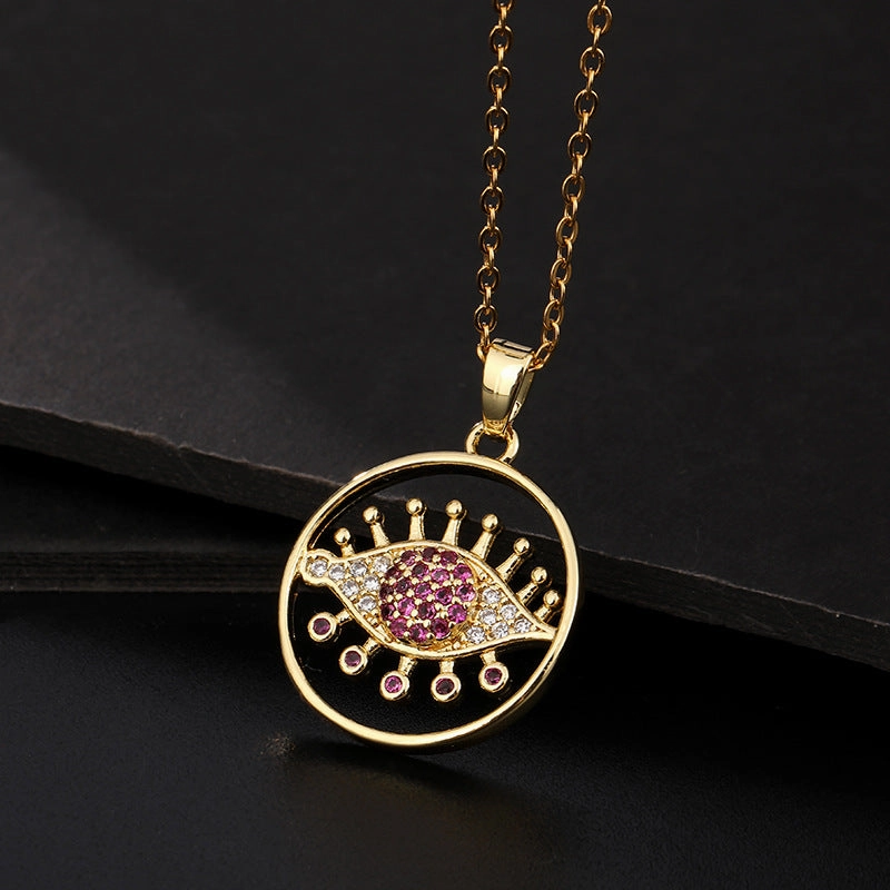 Wholesale Copper Devil Eye Pendant Necklace