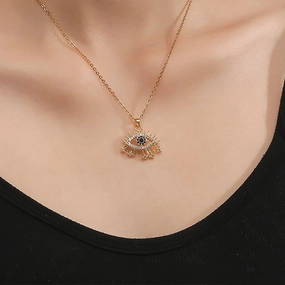 Wholesale Copper Devil Eye Pendant Necklace