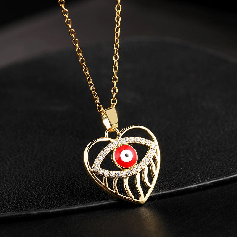 Wholesale Copper Devil Eye Pendant Necklace