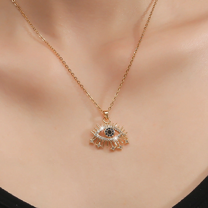 Wholesale Copper Devil Eye Pendant Necklace