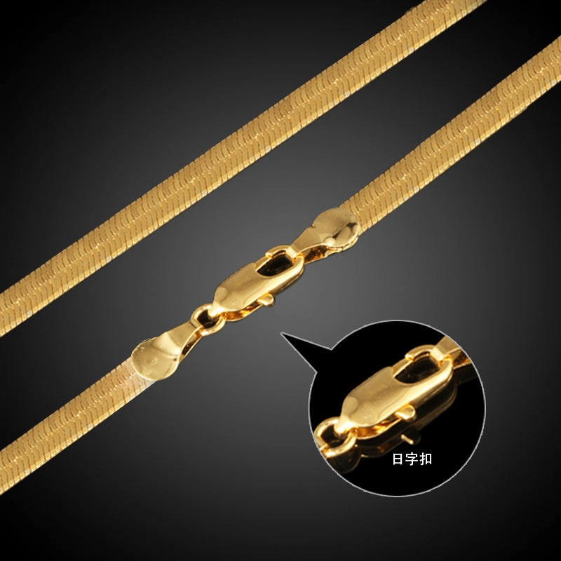 Wholesale Copper Exaggerated Flat Snake Necklace