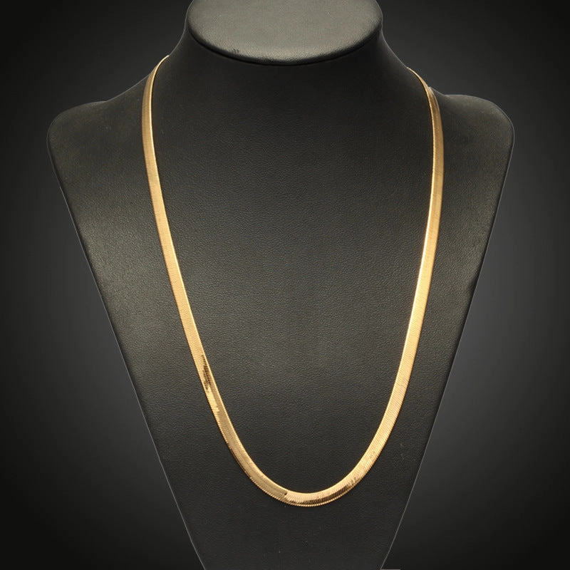 Wholesale Copper Exaggerated Flat Snake Necklace