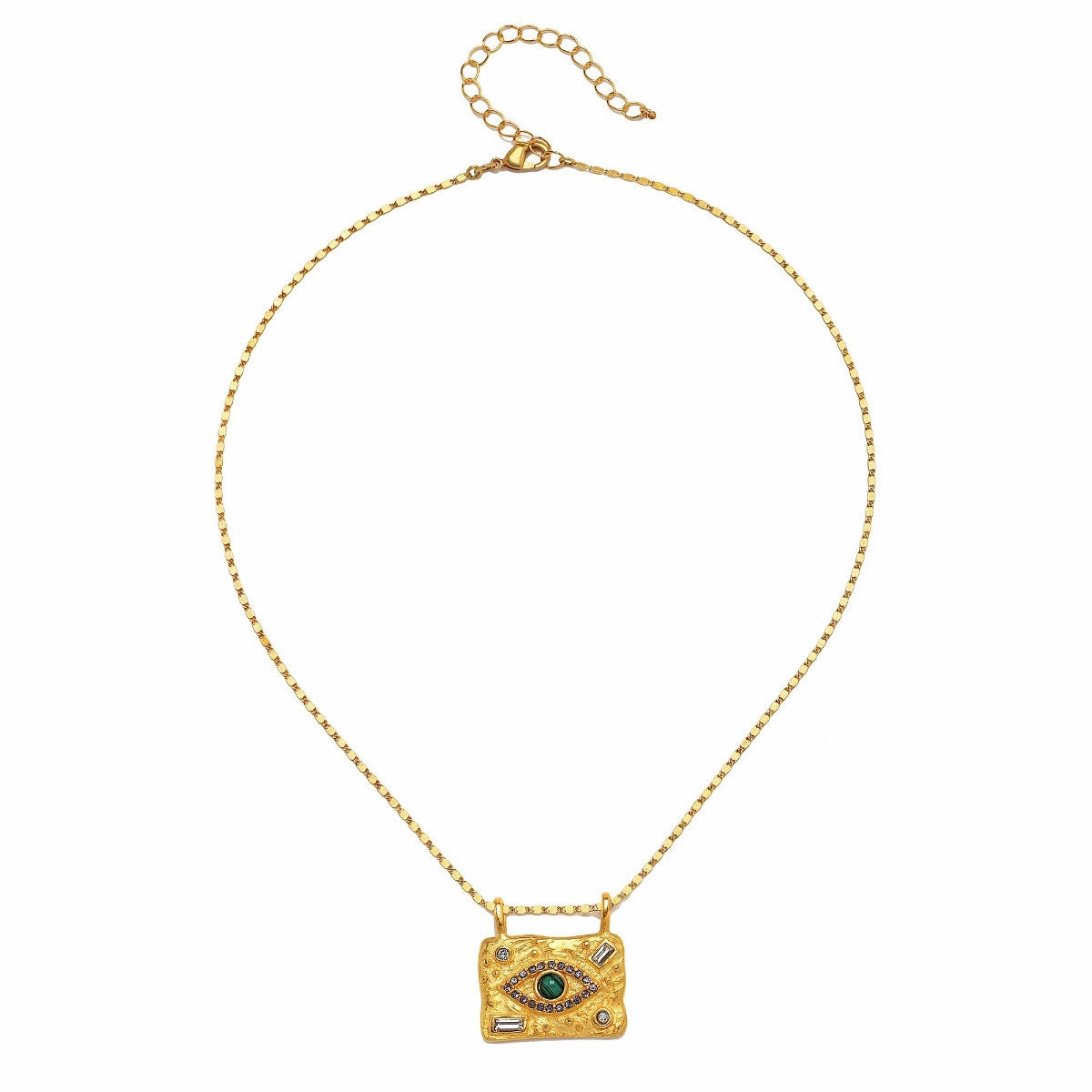 Wholesale Copper Eye Amulet Pendant Sweater Necklace