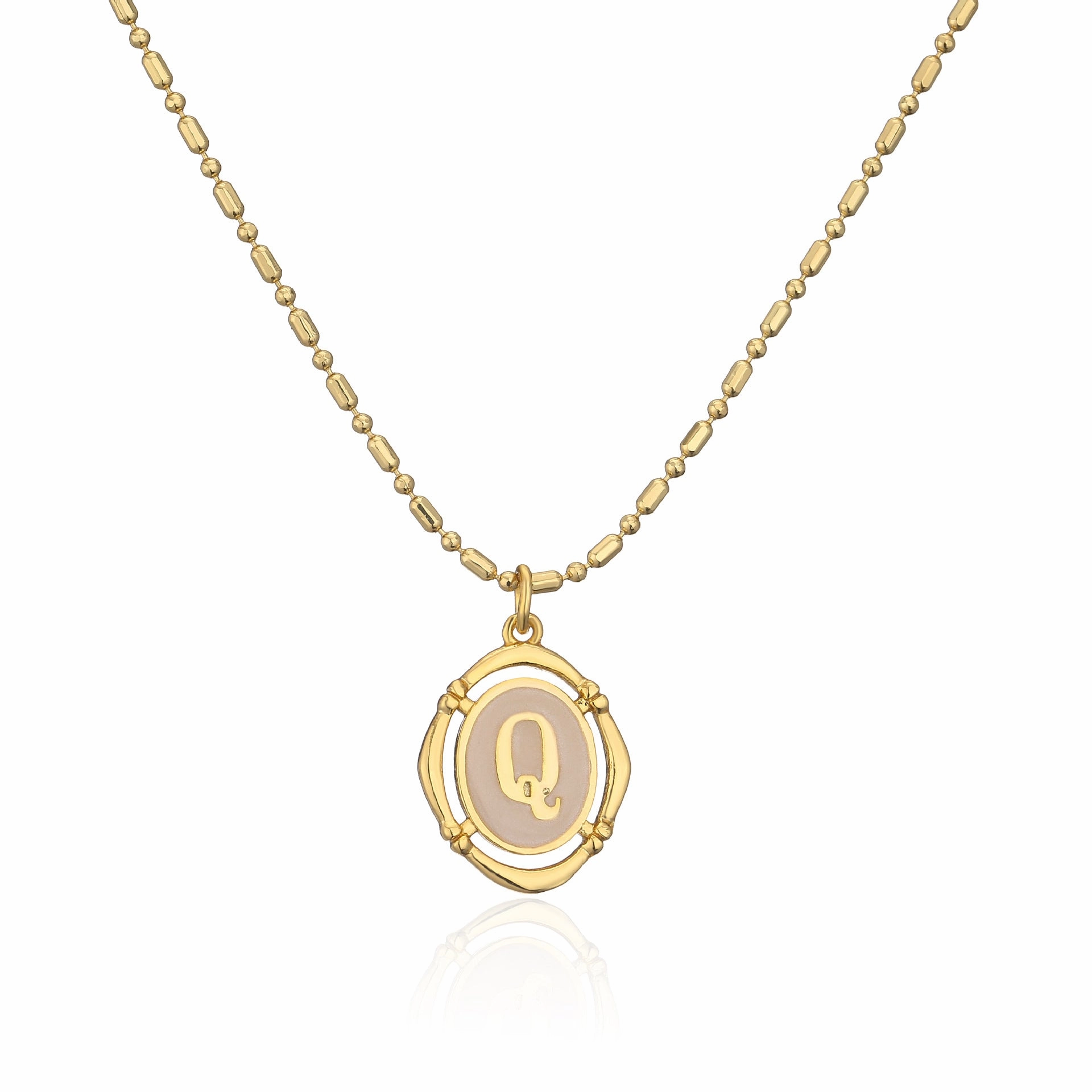 Wholesale Copper Gold Plated 26 English Alphabet Pendant Necklace