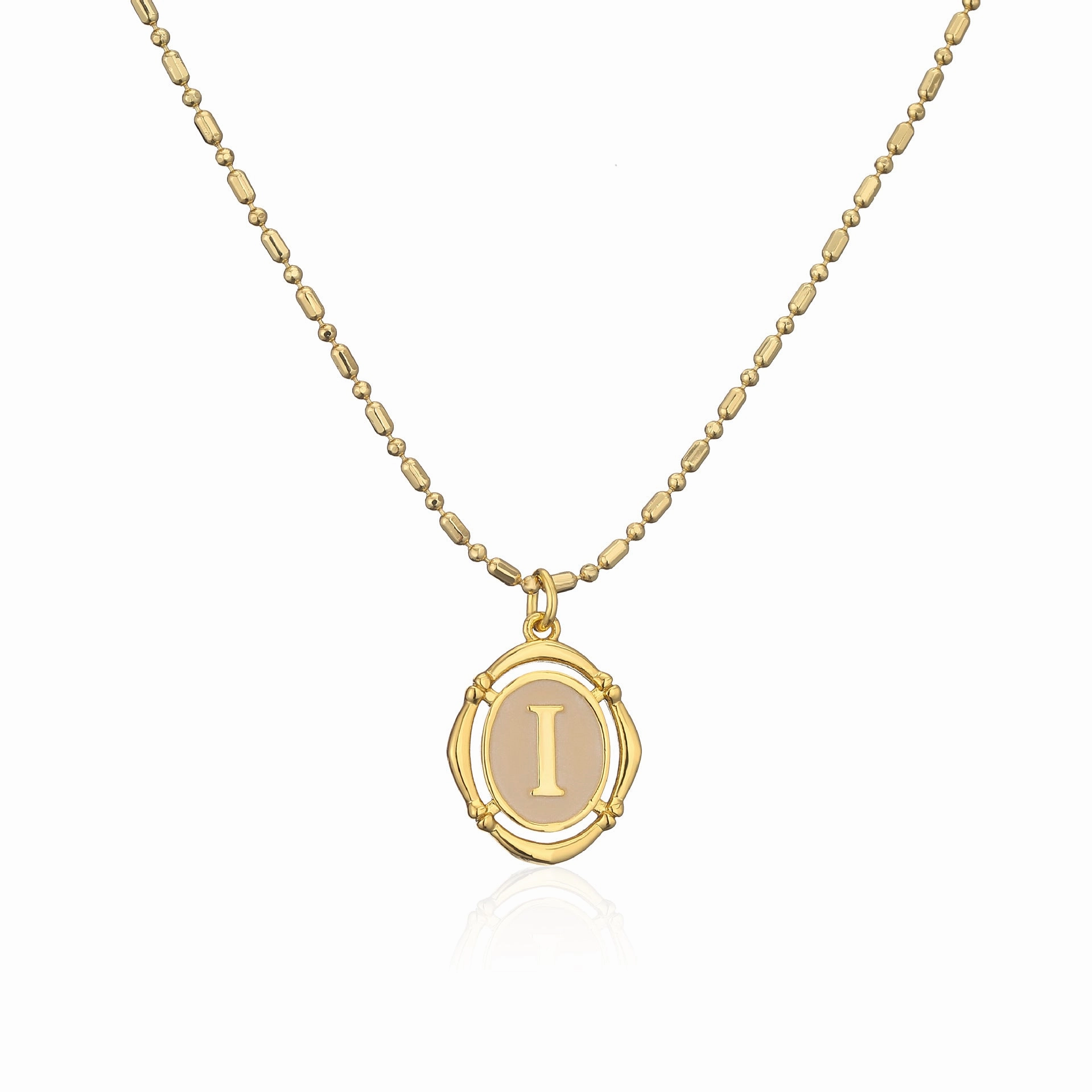 Wholesale Copper Gold Plated 26 English Alphabet Pendant Necklace