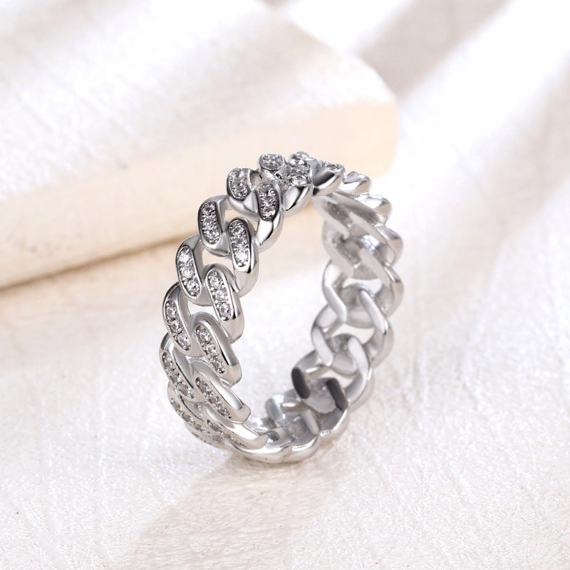 Wholesale Copper Gold Plated Gold Plated 8mm Chain Ring