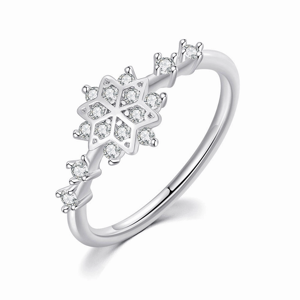 Wholesale Copper Gold Plated Hexagram Snowflake Ring