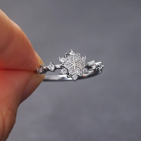 Wholesale Copper Gold Plated Hexagram Snowflake Ring