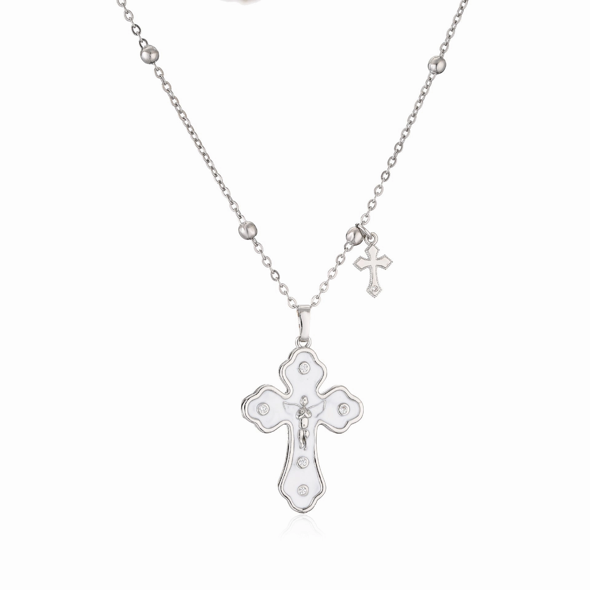 Wholesale Copper Gold Plated Oil Drip Cross Necklace