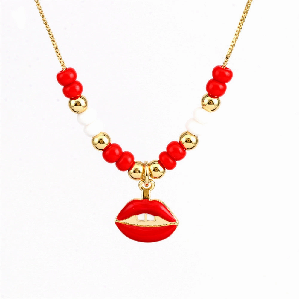 Wholesale Copper Heart-shaped Magic Eye Pendant Necklace