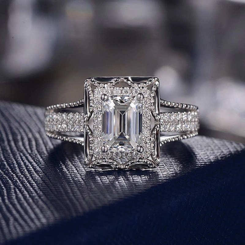 Wholesale Copper Micro Paved Zircon Ladies Ring