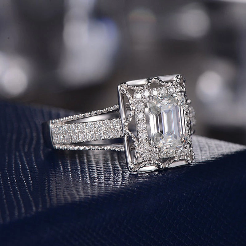 Wholesale Copper Micro Paved Zircon Ladies Ring