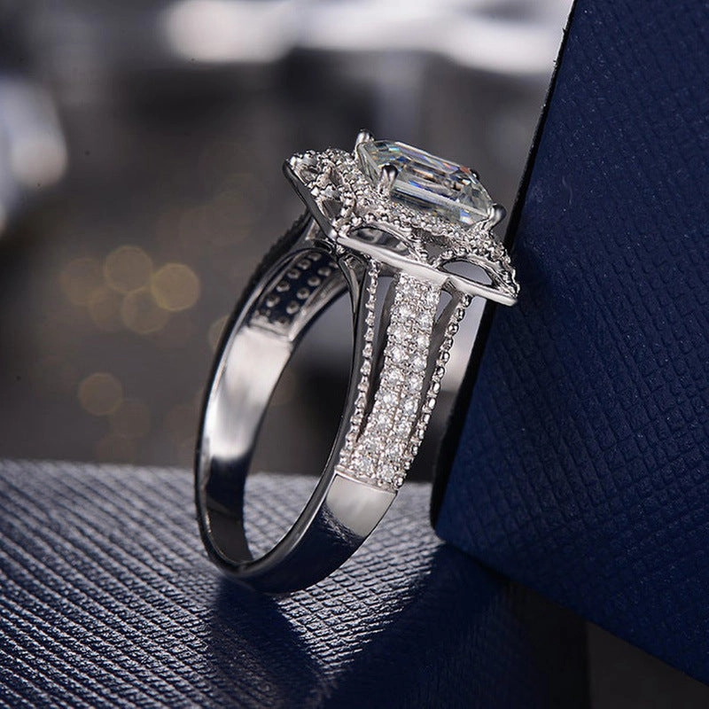 Wholesale Copper Micro Paved Zircon Ladies Ring