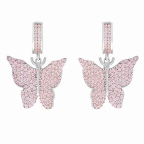 Wholesale Copper Micropaved Zircon Butterfly Earrings