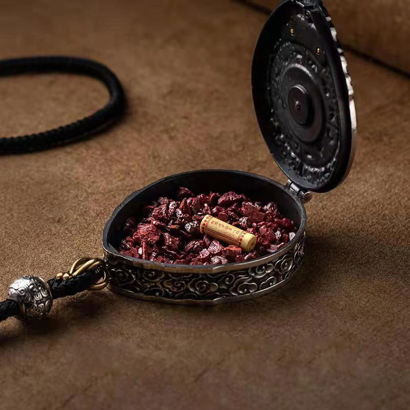 Wholesale Copper Nine Palace Gossip Brand Gawu Box Built-in Pendant Men's Necklace