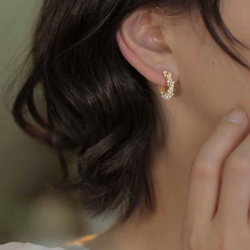 Wholesale Copper Pearl Earrings