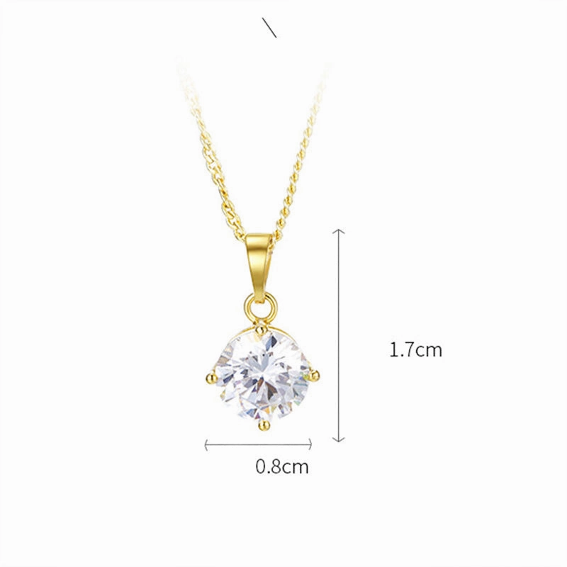 Wholesale Copper Plated 14K Gold Four Prong Necklace OLY-NE-XP002