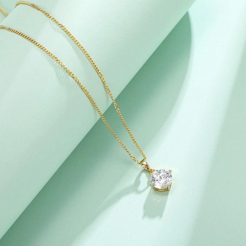 Wholesale Copper Plated 14K Gold Four Prong Necklace OLY-NE-XP002