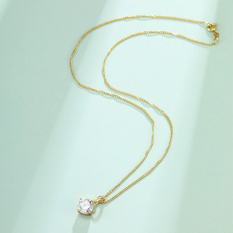 Wholesale Copper Plated 14K Gold Four Prong Necklace OLY-NE-XP002