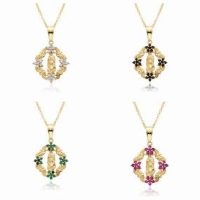 Wholesale Copper Plated 18K Gold Flower Necklace