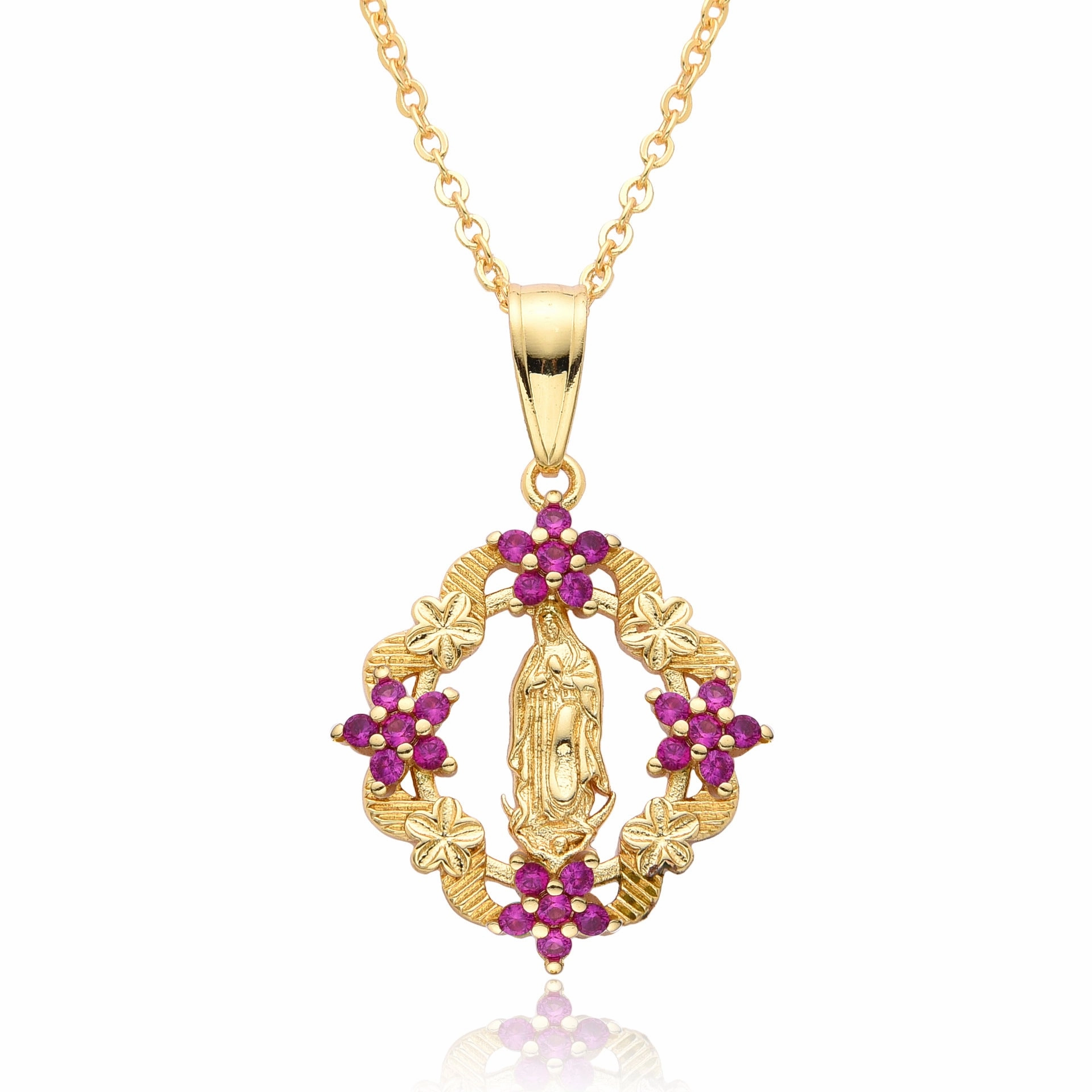 Wholesale Copper Plated 18K Gold Flower Necklace