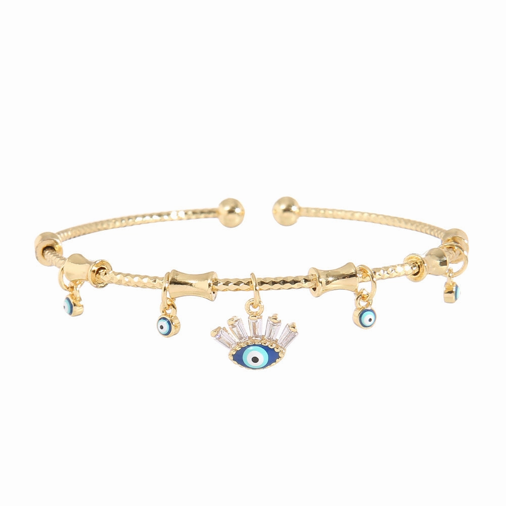 Wholesale Copper Plated Real Gold Demon Eye Bracelet